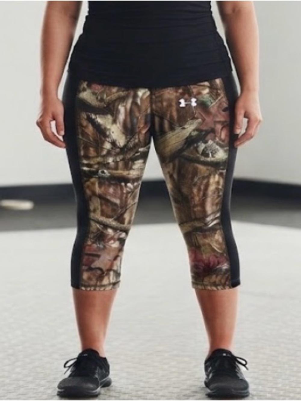 Under Armour Mossy Oak Break-Up Camo Capri Leggings Women's Size L